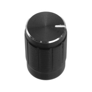 Ручка для переменного резистора на вал 6мм D10x15мм, черная