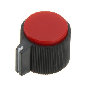 Ручка для переменного резистора на вал 6мм D19,5х11,5мм, черно-красная