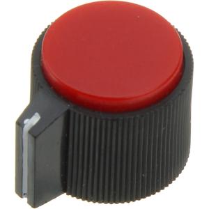 Ручка для переменного резистора на вал 6мм D19,5х11,5мм, черно-красная