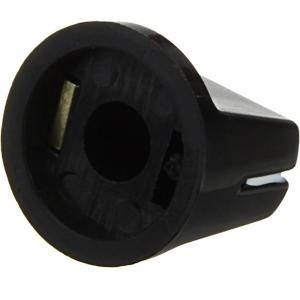 Ручка для переменного резистора на вал 6мм D19х15мм, черная