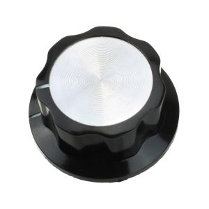 Ручка для переменного резистора на вал 6мм D45x20,3мм, черная