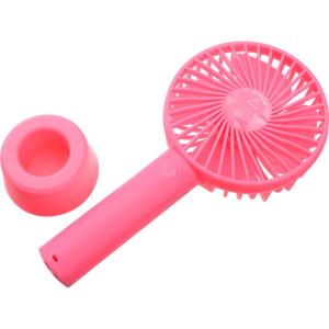Ручной вентилятор на аккумуляторе 18650, розовый