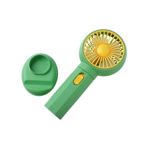 Ручной вентилятор на аккумуляторе 18650, зеленый с желтым HK59
