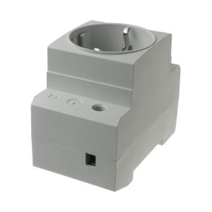 Сетевая розетка на DIN рейку, с заземлением