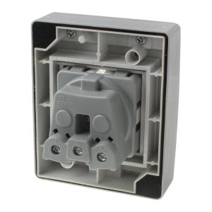 Сетевая розетка наружная IP55, с крышкой, шторками