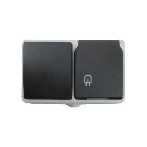 Сетевая розетка, выключатель IP44 16A, наружная