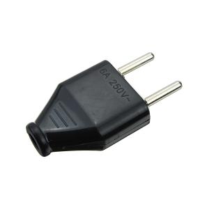 Сетевая вилка 6А, General черная, плоская