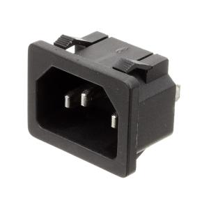 Сетевая вилка на корпус AC-015 250В 10А тип C14 на защелках