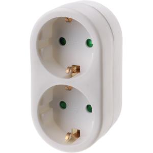 Сетевой двойник 16А с/з Navigator, белый