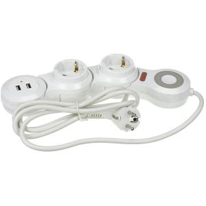 Сетевой фильтр 2 розетки 1.8 метра 2USB(G) змейка Energy