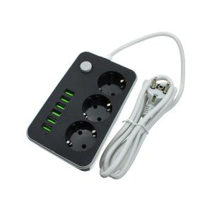 Сетевой фильтр 3 розетки 1.8 метра 6USB(G) CX-U613-B