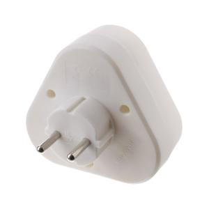 Сетевой тройник 16А в ряд, без заземления, Navigator, треугольник