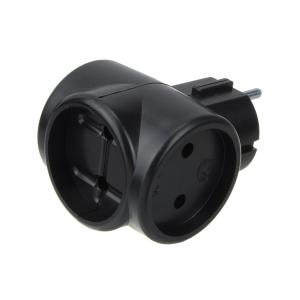 Сетевой тройник 6А Toker, черный