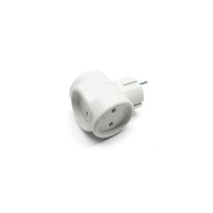 Сетевой тройник шар белый Toker BC5 без заземления