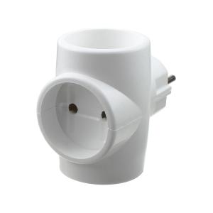 Сетевой тройник Toker белый 6А