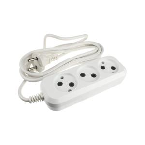 Сетевой удлинитель 3 гнезда (1,5 метра) 10А Б/З Jett