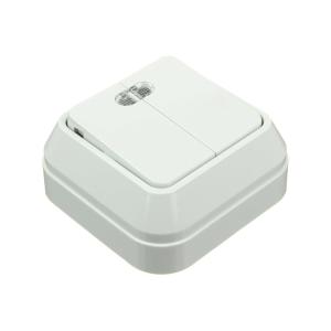 Сетевой выключатель Makel 2кл/подсв белый