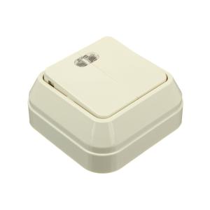 Сетевой выключатель Makel 2кл/подсв кремовый