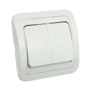 Сетевой выключатель Makel Mimoza 2кл белый