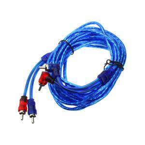 Шнур 2RCA-2RCA 4,2м Auto, силиконовый, синий
