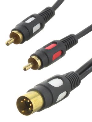 Шнур 2RCA-5PIN 1.5м