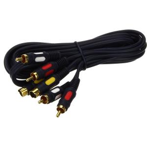 Шнур 2RCA+SVHS-2RCA+SVHS 1.5м, разъемы пластик