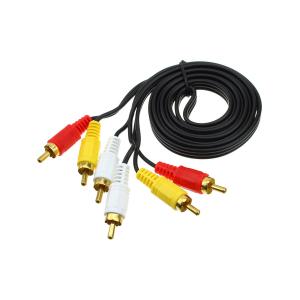 Шнур 3RCA-3RCA 1.3м gold