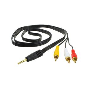 Шнур 3RCA-J3.5 4PIN 1.2м для приставок, видеокамер
