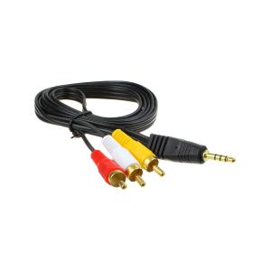 Шнур 3RCA-J3.5 4PIN 1.2м для приставок, видеокамер