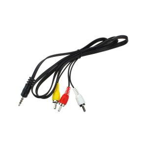 Шнур 3RCA-J3.5 4pin 1м для видеокамеры 