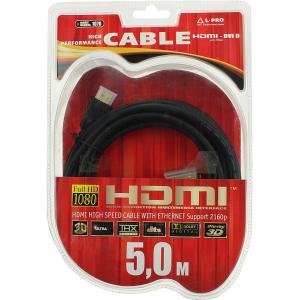 Шнур HDMI-DVI 5м L-PRO