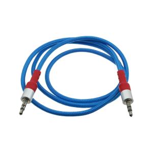 Шнур J3.5-J3.5 0.9м разъем металл, оплетка ткань