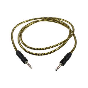 Шнур J3.5-J3.5 0.9м разъем металл, оплетка ткань с металлической нитью