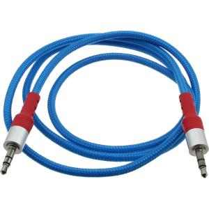 Шнур J3.5-J3.5 0.9м разъем металл, оплетка ткань