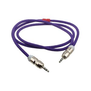 Шнур J3.5-J3.5 0,9м шнур ткань, разъем метал, цвет микс