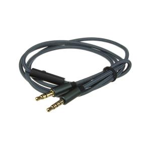 Шнур J3.5-J3.5 1.0м 4PIN кнопка разъем металл Hoco Upa04