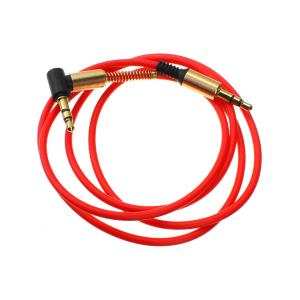 Шнур J3.5-J3.5 1.0м разъем металл один штекер угловой, на пружинке Dream JD237