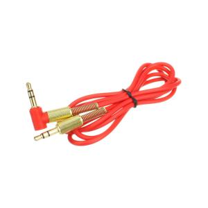 Шнур J3.5-J3.5 1.0м разъем металл один штекер угловой, на пружинке 