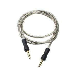 Шнур J3.5-J3.5 1м 4PIN разъем металл, шнур металлическая оплетка