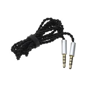 Шнур J3.5-J3.5 1м 4PIN разъем металл, шнур оплетка силиконовая ZX-24