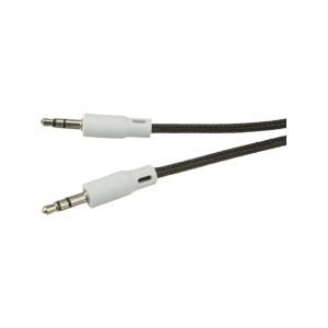 Шнур J3.5-J3.5 1м цвет шнурок разъем пластик, оплетка ткань