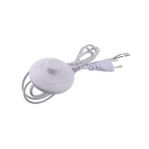 Шнур сетевой 1.7м с выключателем, кнопка, белый Navigator, для бра