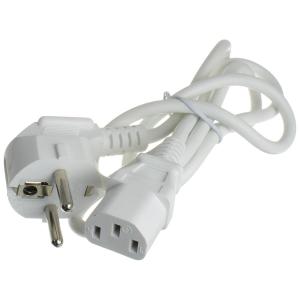 Шнур сетевой для ПК 1.2м для компьютера, белый 