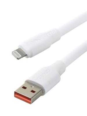 Шнур USB A-Lightning 1м deespi DS56 120W, white, Silicone