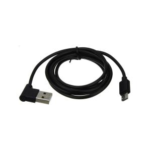 Шнур USB A-Micro-USB B (Android) 5PIN 1.2м Hoco UPM10 black угловой штекер