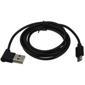 Шнур USB A-Micro-USB B (Android) 5PIN 1.2м Hoco UPM10 black угловой штекер