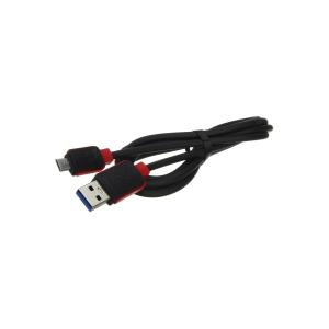 Шнур USB A-microUSB B 5PIN 1.0м черный с красным