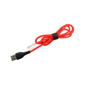 Шнур USB A-microUSB B 5PIN 1м силикон, морозостойкий, 3.5А, OTG, красный, быстрая зарядка
