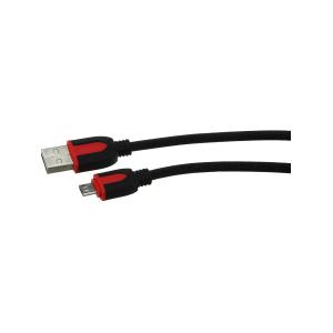 Шнур USB A-microUSB B 5PIN 3м оплетка "карбон"