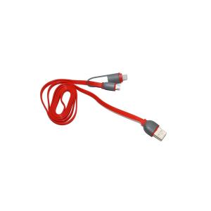 Шнур USB A-microUSB B/iPhone 5 1.0м плоский кабель 
